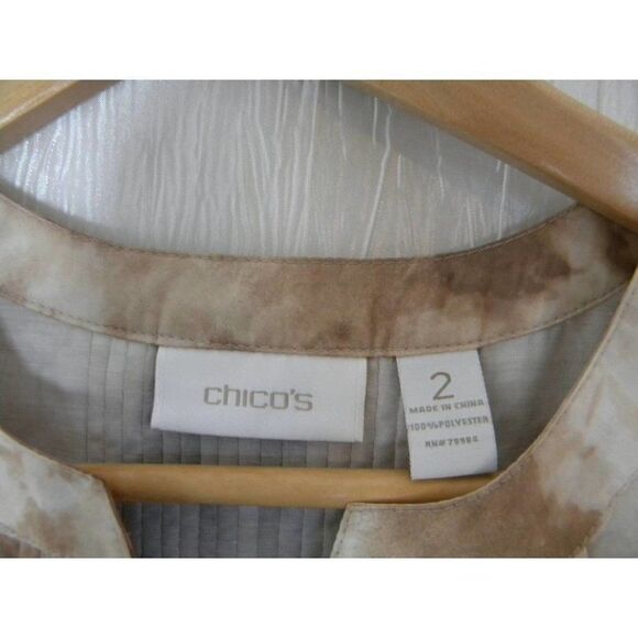 Chico's Watercolor Boho Tunic Blouse M - Picture 3 of 8